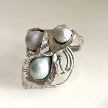 빈티지 펄 SILVER 반지