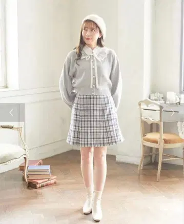 Areeam 체크 미니 스커트