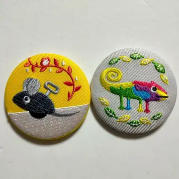 레오 리오니 자수 캔뱃지 프레드릭 2개 세트