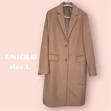 유니클로 울 캐시미어 체스터 코트 카멜 베이지 L