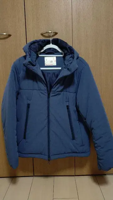네이비 후드 부착 자켓 L 사이즈