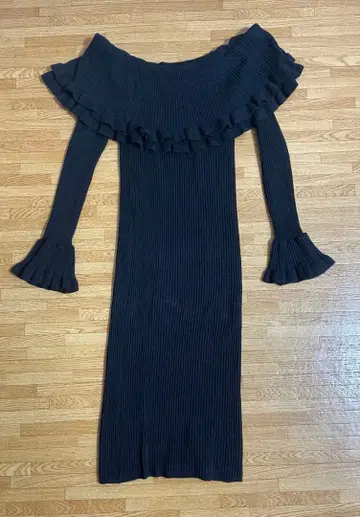 [ PAMEO POSE ] 오프숄더 리브 원피스