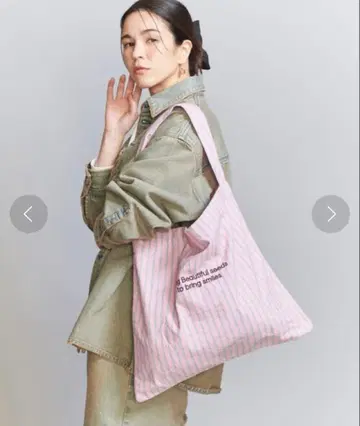 <beej> 스트라이프 자수 숄더백