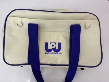 WORLD PEACASUS 와펜 크림색 보라색 백