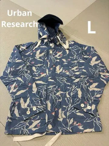 Urban Research 나일론 자켓 집업 후드티 L 올 패턴