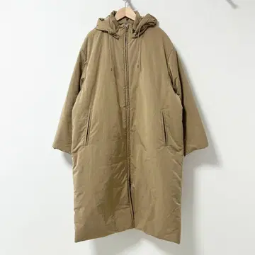 23구 충전솜 논스티치 롱 아우터 카멜 계열 44
