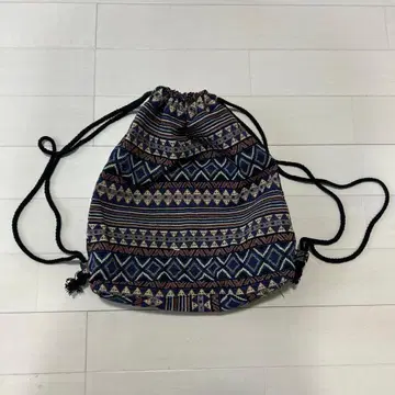 네이비 드로우 스트링 백