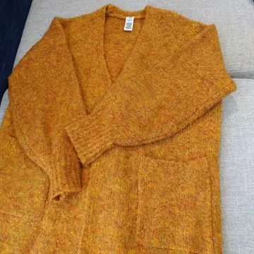 LBC 롱 가디건 오렌지 계열 MIX 컬러 M