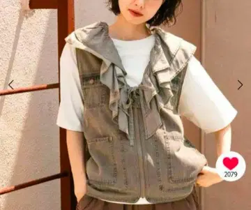 niko and 니코앤드 2WAY 카라 프릴 데님 베스트