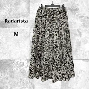Radarista 새상품급 레오파드 무늬 티어드 롱 스커트 M