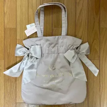 [ 새상품,Maison de FLEUR ] 더블 리본 개더 토트백 핑크