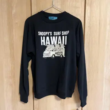 SNOOPY'S SURF SHOP 블랙 맨투맨