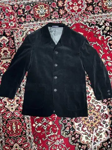 블랙 버튼 자켓 남성용