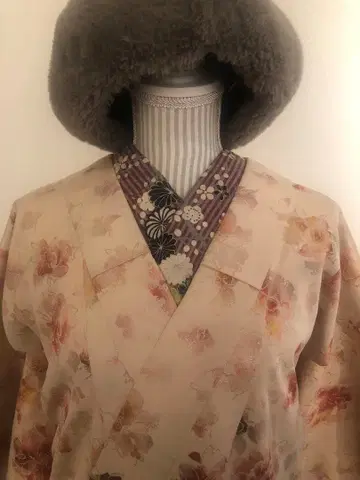 세미 앤티크 기모노 코몬 마조리카 오메시풍