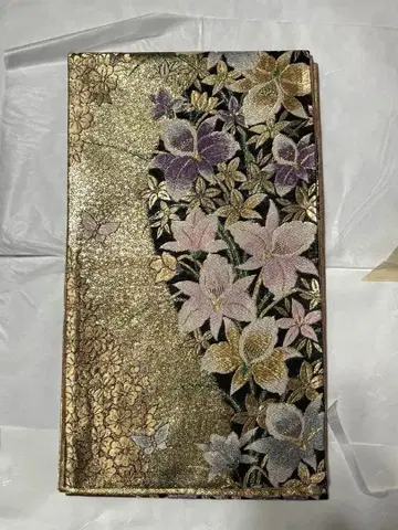 꽃무늬 후쿠로 오비 금실 사용 후리소데 포멀