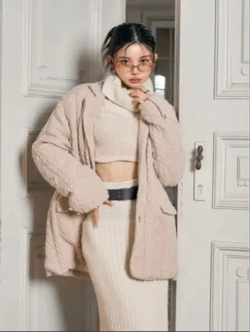 Darich 케이블 니트 자켓 코트