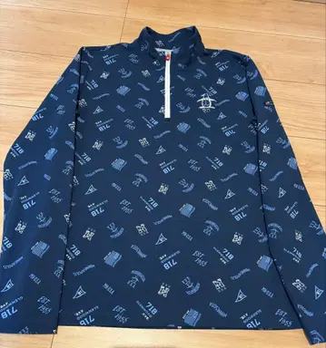 Munsingwear 먼싱웨어 하프 지퍼 셔츠 올 패턴 사이즈 M