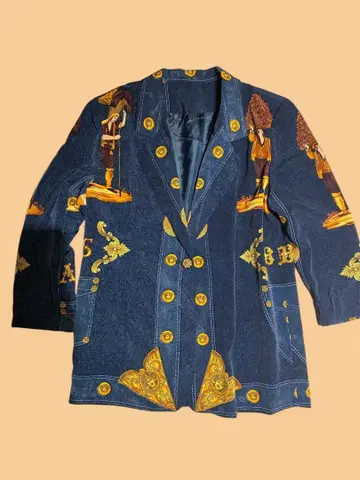 빈티지 패턴 셔츠 자켓