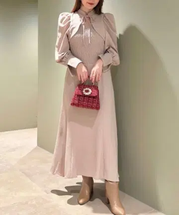 snidel Sustainable 데콜테 오픈 원피스