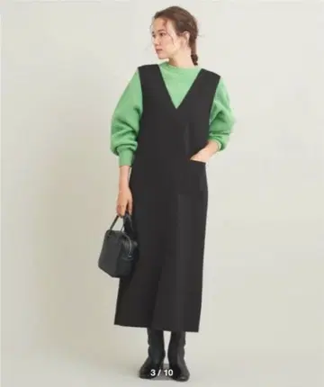 BEAUTY&YOUTH UNITED ARROWS 오버롤 스커트 블랙