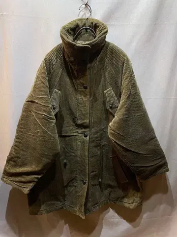 여성용 구제 의류 굵은 폭 코듀로이 코트 오버 사이즈 자켓 브라운