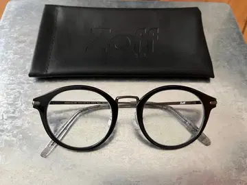 Zoff 블랙 라운드 안경 케이스 포함
