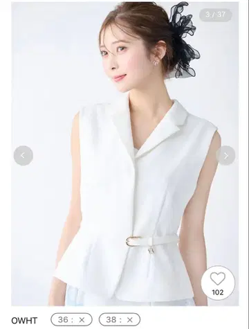 [미사용 새상품] CELFORD 셀포드 페플럼 숏 베스트 36