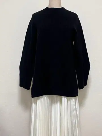 새상품급 띠어리 리브 니트 니트 캐시미어 블랙