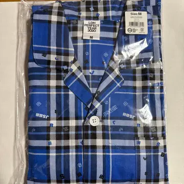 3대째 JSB 파랑 체크 무늬 파자마 M 사이즈