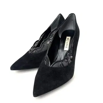 다이애나 레이스 스웨이드 힐 23.5cm 새상품급