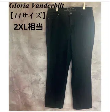 글로리아 반더빌트 [ 2XL 상당 ] 블랙 데님 스트레이트 실루엣