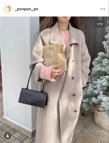 ponpon 울 리버 코트