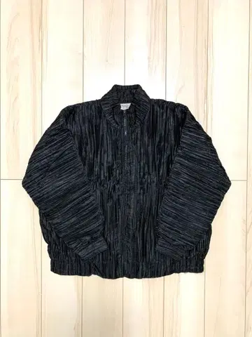 플리츠 집업 블루종