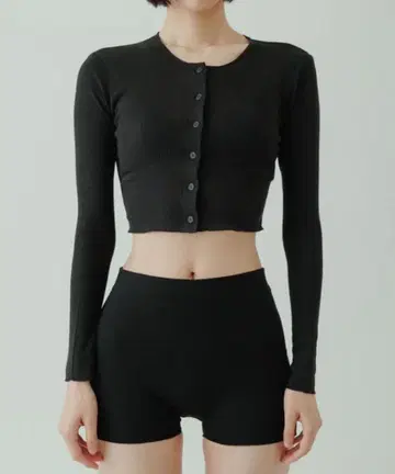 yo biotop [ sheer rib short caedigan ]