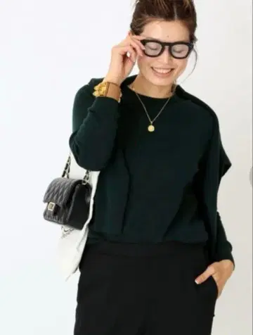 everyday I LIKE 크루넥 풀오버 다크 그린