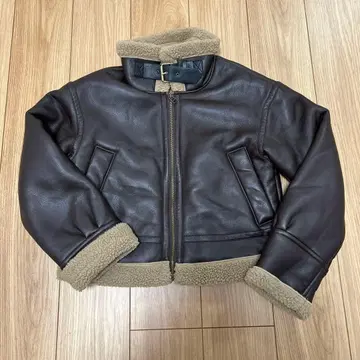 브라운 가죽 숏 자켓 S 사이즈