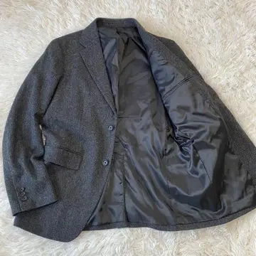 유니클로 테일러드 자켓 헤링본 그레이 L