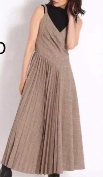 프레이 아이디 글렌체크 플리츠 원피스