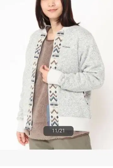 컬럼비아 우먼 라벨리지 풀 집업 M