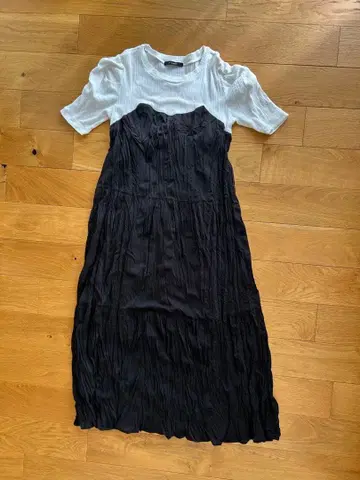 w closet 이소재 와셔 도킹 원피스