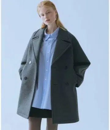 거의 미사용 ADAM ET ROPE 울 저지 본딩 코트