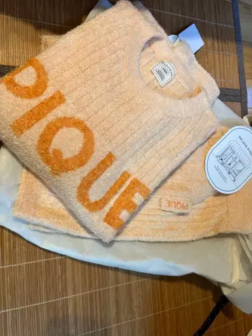 PIQUE 오렌지 플리스 룸웨어 젤라또피케