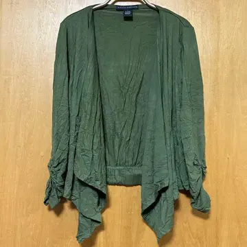 GRACE ELEMENTS 올리브 그린 가디건 [ 사이즈 S ] 레이온