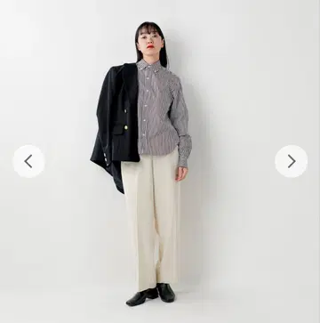 Shinzone 신존 울 개버 센터 프레스 베이커 팬츠