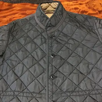 네이비 퀼팅 자켓 단추식