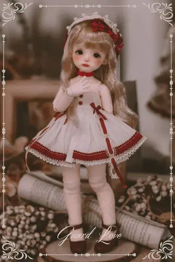 딜러제 유아sd 1/6 인형 yosd 인형 의류 드레스+가발 세트