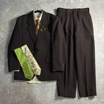 [ vintage ] 셋업 싱글 수트 모드 블랙 극상 울