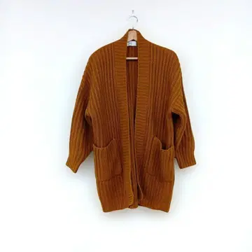 AZUL 머스타드 롱 가디건 프리 사이즈