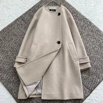 23AW 미사용 뷰티&유스 BELLANDI 노카라 미들 코트