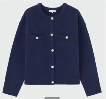 플라스테 엑스트라 파인 메리노 미들 게이지 울 크루 가디건 S